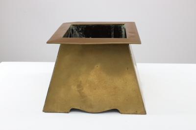 Margaret Gilmour Margaret Gilmour attr An Arts Crafts brass planter depicting a galleon