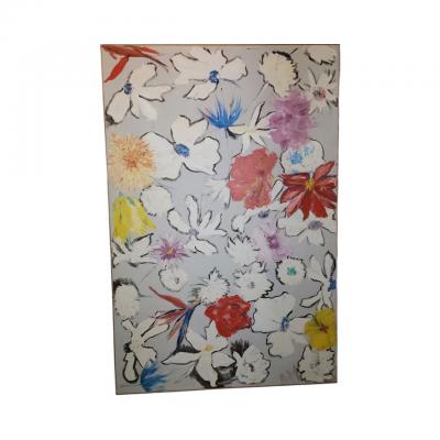 Margaret Milliken Untitled Cosmos Acrylic on Canvas by Margaret Milliken c 1966 Large 84 x 54