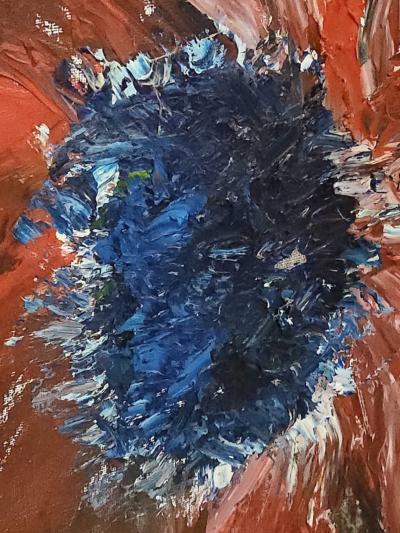 Margaret Milliken Untitled Cosmos Acrylic on Canvas by Margaret Milliken c 1966 Large 84 x 54