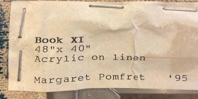 Margaret Pomfret Vintage Abstract Hard Edge Painting by Margaret Pomfret on Canvas