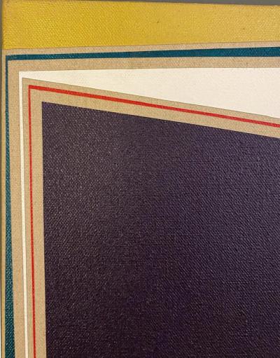 Margaret Pomfret Vintage Abstract Hard Edge Painting by Margaret Pomfret on Canvas