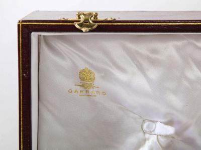 Margaret Thatcher and State of Qatar Garrard Co Silver Gilt Presentation Set