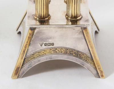 Margaret Thatcher and State of Qatar Garrard Co Silver Gilt Presentation Set