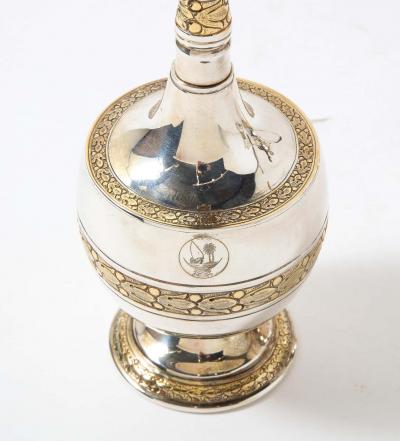 Margaret Thatcher and State of Qatar Garrard Co Silver Gilt Presentation Set