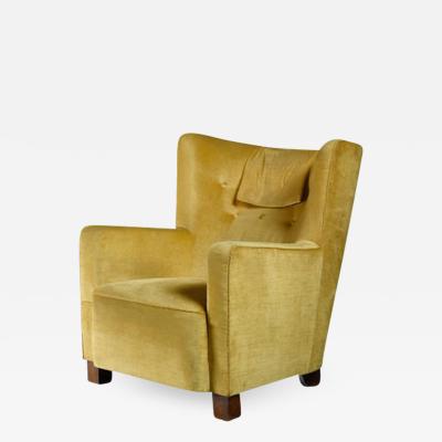 Margareta K hler Margareta K hler yellow club chair Sweden 1930s