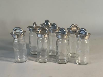 Margarete Schutte Lihotzky 8 Frankfurter Kuche Aluminum and Glass Spice jars by Margarete Schuette Lihotzky