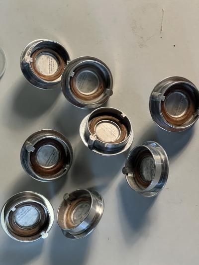 Margarete Schutte Lihotzky 8 Frankfurter Kuche Aluminum and Glass Spice jars by Margarete Schuette Lihotzky