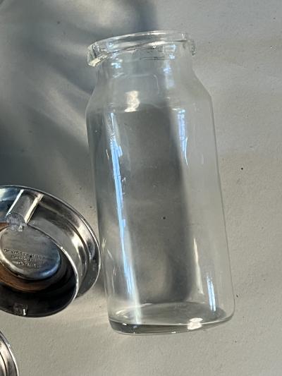 Margarete Schutte Lihotzky 8 Frankfurter Kuche Aluminum and Glass Spice jars by Margarete Schuette Lihotzky