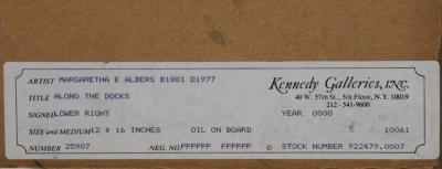 Margaretha E Albers Along the Docks