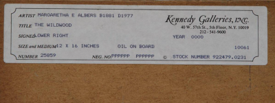 Margaretha E Albers The Wildwood