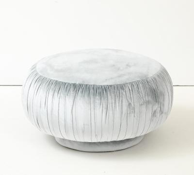 Marge Carson Marge Carson Iceberg Blue Velvet Pouf