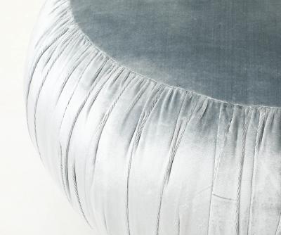 Marge Carson Marge Carson Iceberg Blue Velvet Pouf