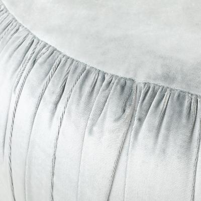 Marge Carson Marge Carson Iceberg Blue Velvet Pouf