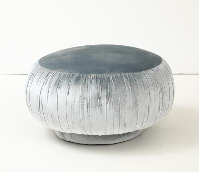 Marge Carson Marge Carson Iceberg Blue Velvet Pouf