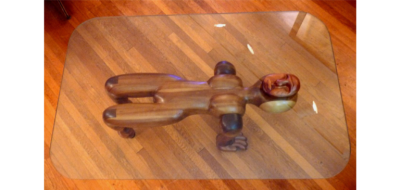 Margery Ellen Goldberg Breaking Through the Glass Ceiling cocktail table ca 1990s