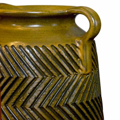 Mari Simmulsson Striking Pair of Zig Zag Floor Vases by Mari Simmulson for Upsala Ekeby