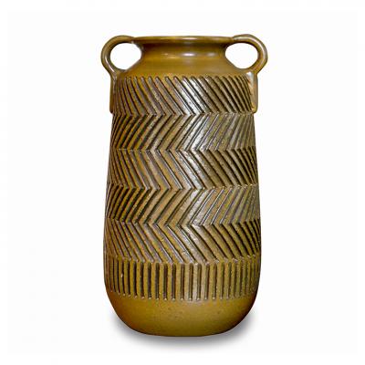 Mari Simmulsson Striking Pair of Zig Zag Floor Vases by Mari Simmulson for Upsala Ekeby