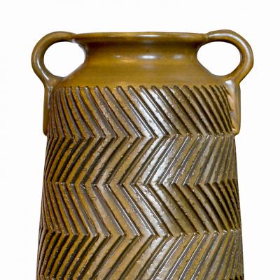 Mari Simmulsson Striking Pair of Zig Zag Floor Vases by Mari Simmulson for Upsala Ekeby