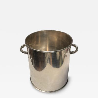 Maria Pergay 1970s Silver plated ice bucket by Maria Pergay