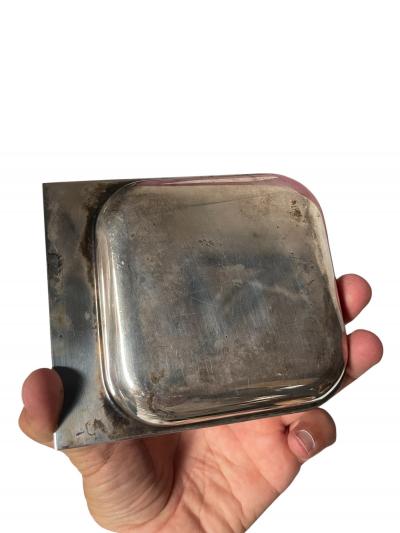 Maria Pergay 1970s Silver plated vide poche by Maria Pergay