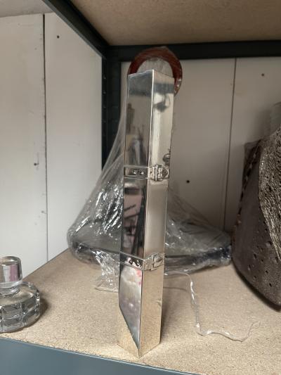 Maria Pergay 1970s belt serie silver plated lighter holder by Maria Pergay