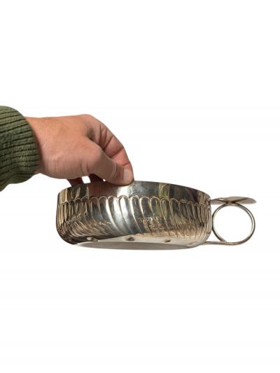 Maria Pergay Large silver plated wine taster vide poche or catchall by Maria Pergay