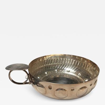 Maria Pergay Large silver plated wine taster vide poche or catchall by Maria Pergay
