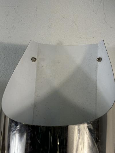 Maria Pergay MODERNIST CHROME SCULPTURAL FORM SCONCES