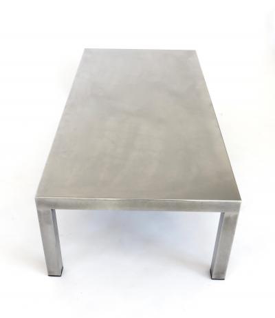 Maria Pergay Maria Pergay Brushed Stainless Steel Coffee Table Created With Marina Varenne