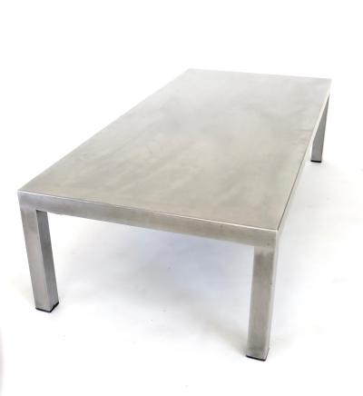 Maria Pergay Maria Pergay Brushed Stainless Steel Coffee Table Created With Marina Varenne