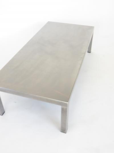 Maria Pergay Maria Pergay Brushed Stainless Steel Coffee Table Created With Marina Varenne