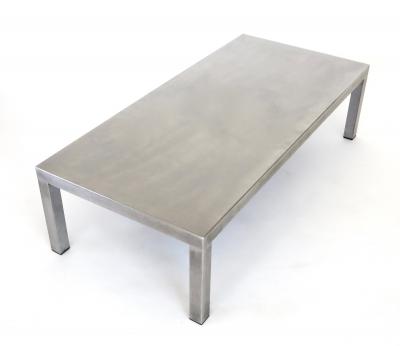 Maria Pergay Maria Pergay Brushed Stainless Steel Coffee Table Created With Marina Varenne
