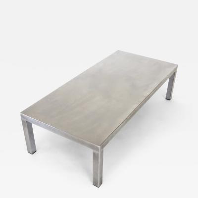 Maria Pergay Maria Pergay Brushed Stainless Steel Coffee Table Created With Marina Varenne