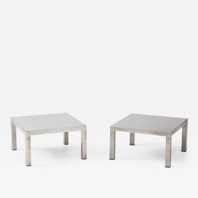 Maria Pergay Maria Pergay Pair of Low Tables Table Droite Maison et Jardin Paris 1971