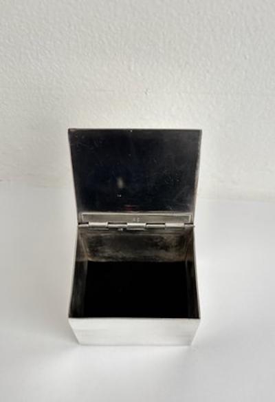 Maria Pergay Maria Pergay Silverplate Small Box with Buckle Motif France c1970