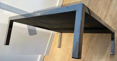 Maria Pergay Maria Pergay square polished shiny steel coffee table