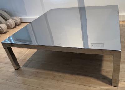 Maria Pergay Maria Pergay square polished shiny steel coffee table