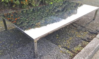 Maria Pergay Mary Pergay longest steel polished coffee table
