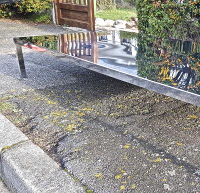 Maria Pergay Mary Pergay longest steel polished coffee table