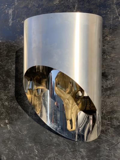 Maria Pergay Pair Totem Sconces Attributed to Maria Pergay