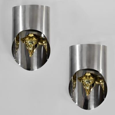 Maria Pergay Pair of Totem wall lights