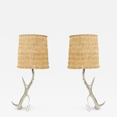 Maria Pergay Pair of bronze table lamps by Maria PERGAY