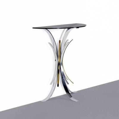 Maria Pergay Rare Gerbe Console Table by Maria Pergay