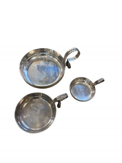 Maria Pergay Set of 3 Silver plated vide poche by Maria Pergay