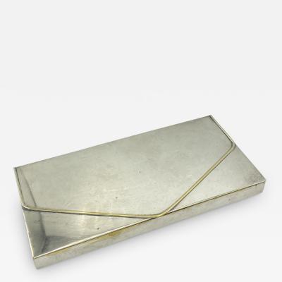 Maria Pergay Silver plated table boxe by Maria Pergay