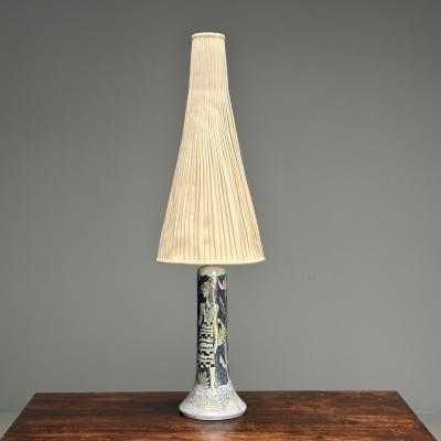 Marian Zawadzki Tilgmans Swedish Mid Century Modern Table Lamp Ceramic 1956