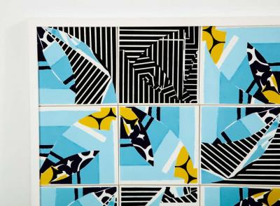 Mariana Lloyd Contemporary Composition with Limited Edition Tiles by Brazilian Designer