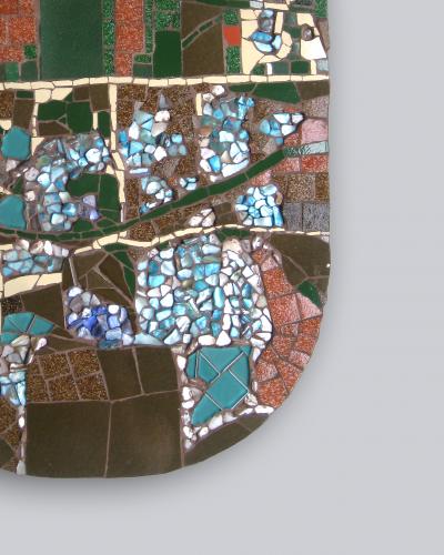 Mariana Lloyd One of a Kind Contemporary Mosaic ML2909 by Brazilian Artist Mariana Lloyd 2020
