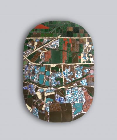 Mariana Lloyd One of a Kind Contemporary Mosaic ML2909 by Brazilian Artist Mariana Lloyd 2020