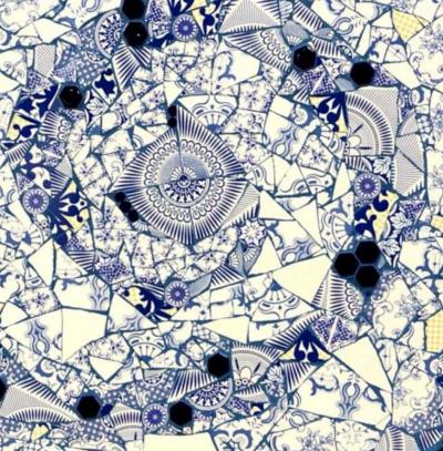 Mariana Lloyd One of a Kind Contemporary Spiral Mosaic 01 by Brazilian artist Mariana Lloyd